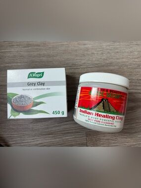 Aztec Secret Indian Healing Clay & A.Vogel Grey Clay Mask Powder Bundle